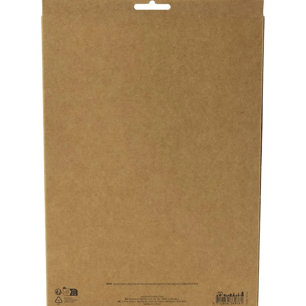 Hobbyfilt, A4, ark 210x297 mm, tjocklek 2 mm, pastellfärger, 10 ark/ 1 förp.
