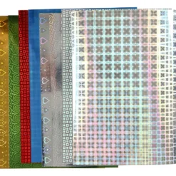Holografipapper, A4, ark 210x297 mm, 120 g, 8 mix. ark/ 1 förp.