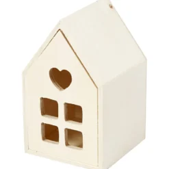 Hus med låda, H: 10,8 cm, D: 6,8 cm, B: 6,8 cm, 1 st.
