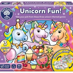 3-i-1 enhörningsspel, DK,NO,SE,FI, 1 förp.