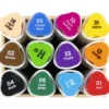 Illustration marker, spets 1+8 mm, standardfärger, 12 st./ 1 förp.