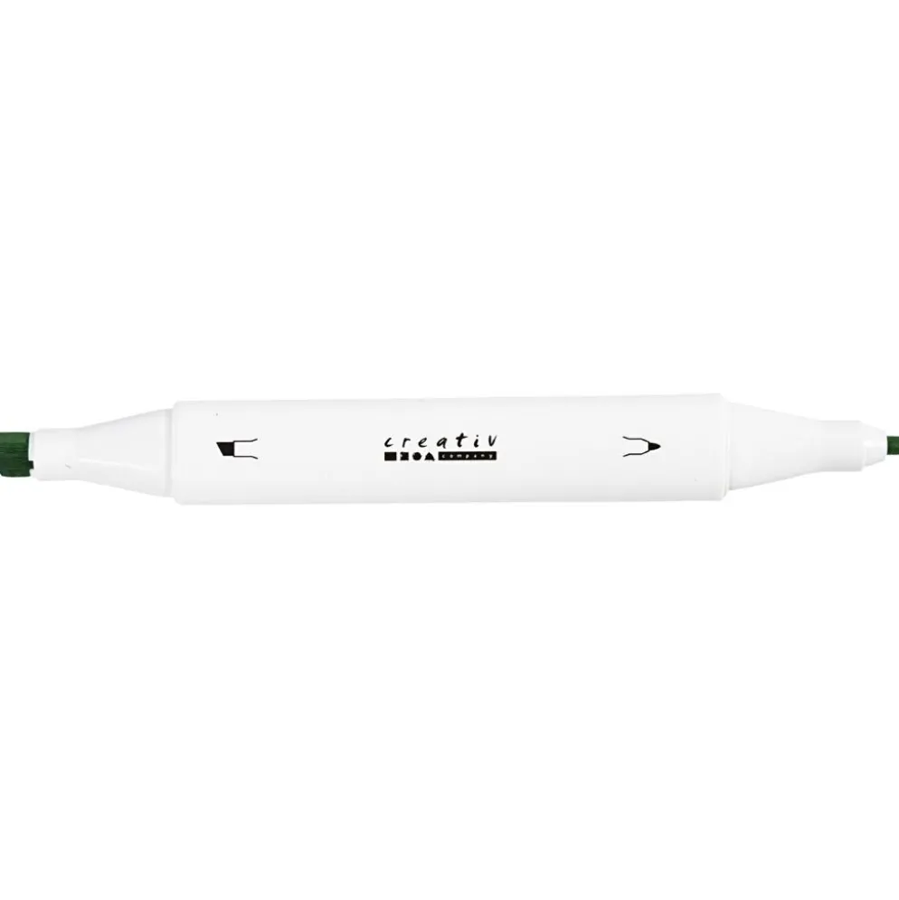Illustration marker, spets 1+8 mm, standardfärger, 48 st./ 1 förp.
