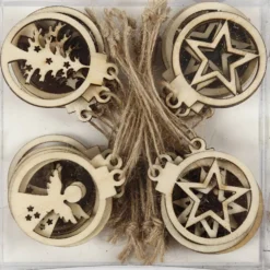 Juldekoration, Dia. 3 cm, tjocklek 2,7 mm, 24 st./ 1 förp.