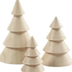 Julgranar, H: 5+7,5+10 cm, Dia. 3,5+5,4+6,7 cm, 3 st./ 1 förp.