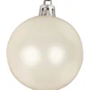 Julgranskulor, Dia. 6 cm, vit, pärlemor, 20 st./ 1 förp.