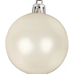 Julgranskulor, Dia. 6 cm, vit, pärlemor, 20 st./ 1 förp.
