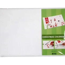Julkalender, stl. 30x42 cm, vit, 5 st./ 1 förp.