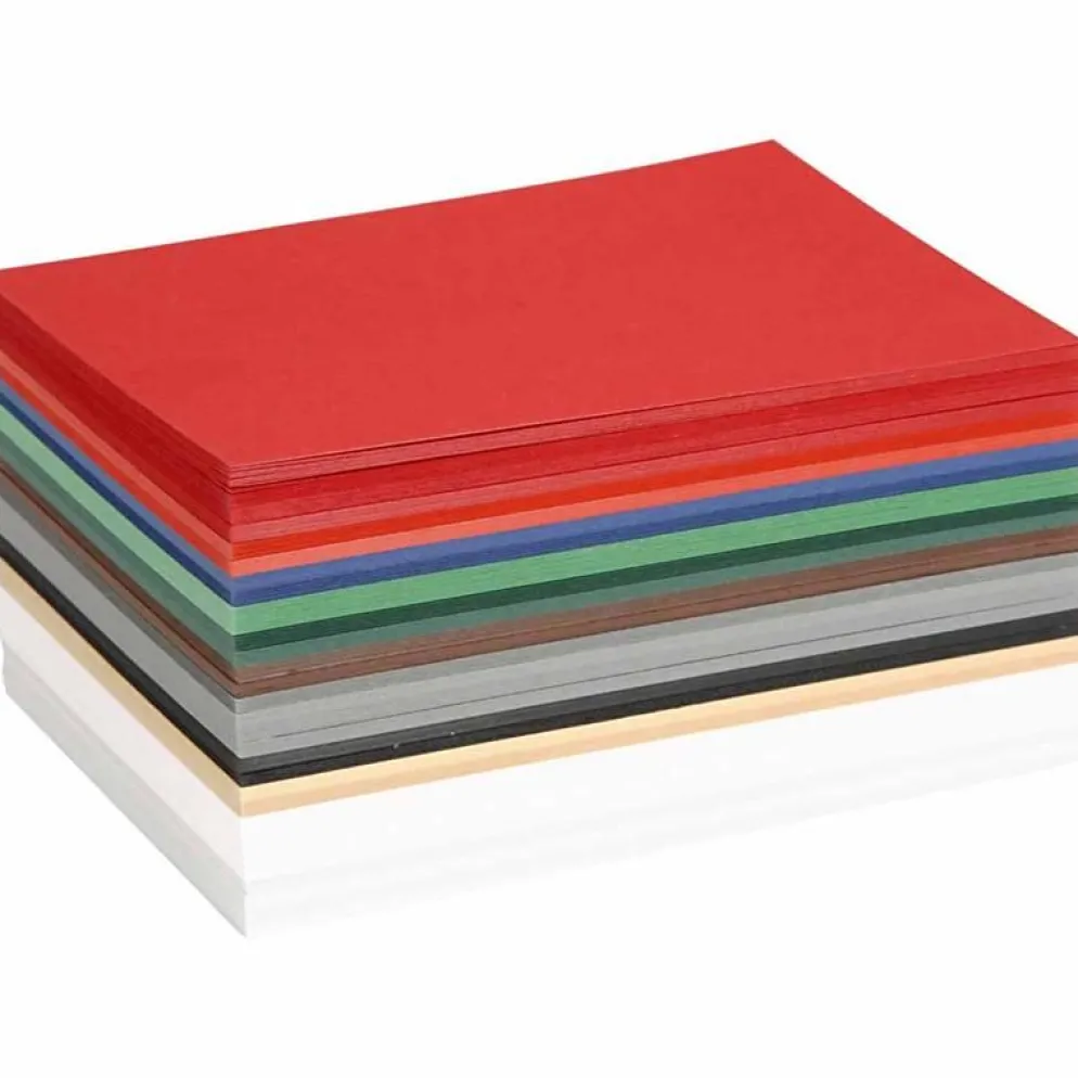 Julkartong, A6, ark 105x148 mm, 180 g, mixade färger, 300 mix. ark/ 1 förp.