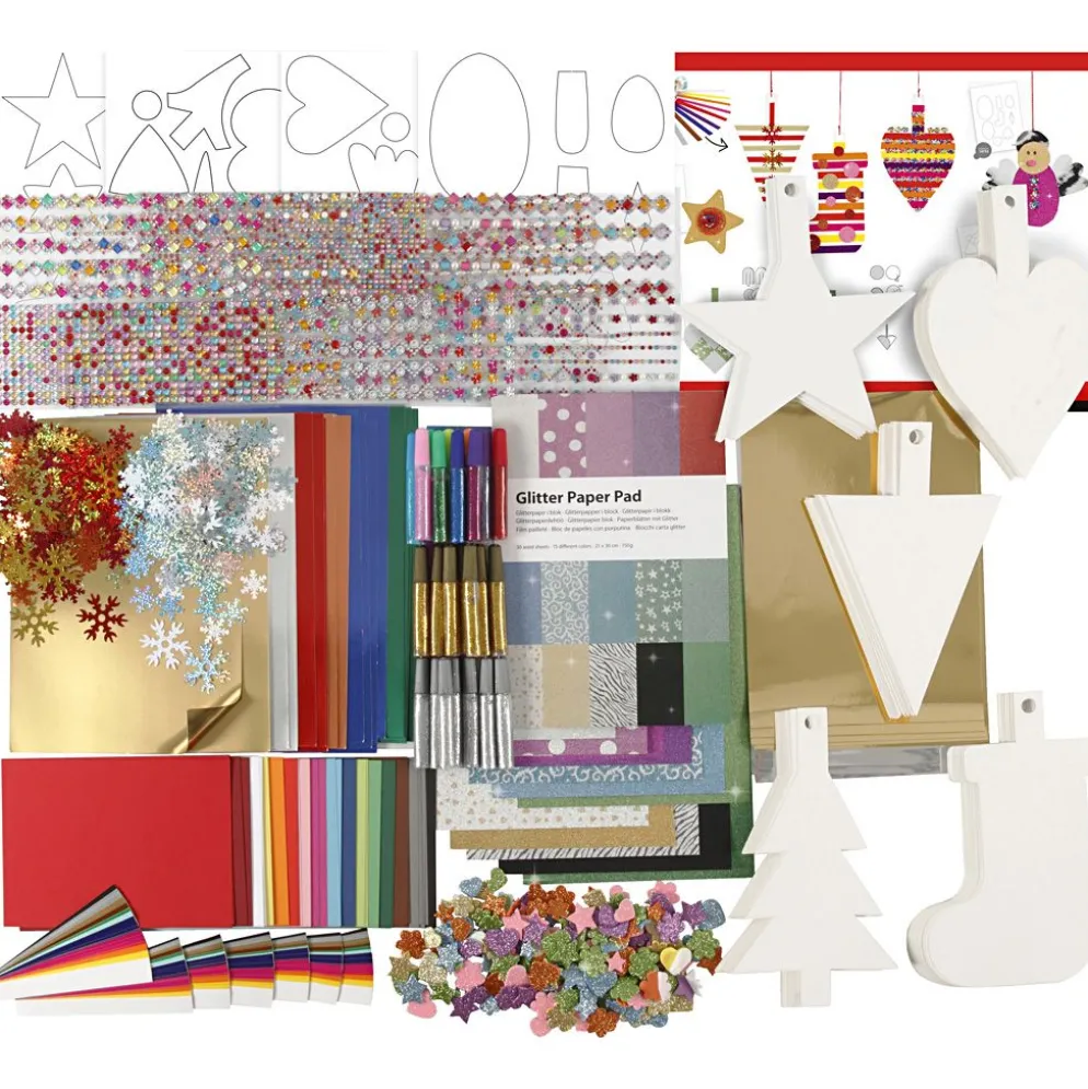Julklippförpackning, mixade färger, 1 set