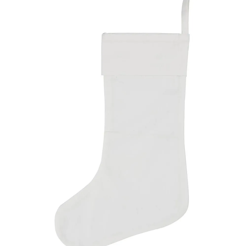 Julstrumpa, H: 40 cm, B: 26 cm, 210 g, vit, 12 st./ 1 förp.