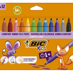 Jumbo filtpennor för barn, spets 1-4 mm, mixade färger, 12 st./ 1 förp.