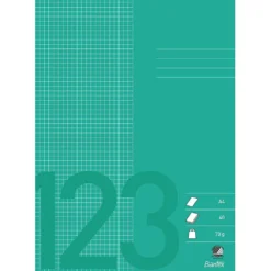 Kalkylbok, A4, stl. 21x29,7, Antal sidor 80, rutor 5 × 5 mm,power pack, 70 g, gräsgrön, 10 st./ 1 förp.
