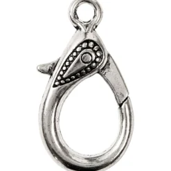 Karbinhakar, L: 30 mm, Hålstl. 3 mm, antiksilver, 4 st./ 1 förp.