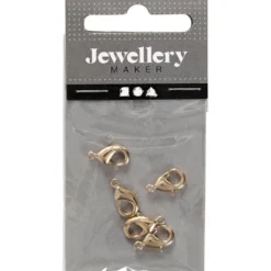 Karbinhake, L: 10,1 mm, förgylld, 5 st./ 1 förp.