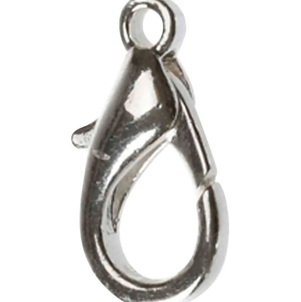 Karbinhake, L: 18 mm, försilvrad, 25 st./ 1 förp.