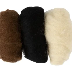 Kardad Ull, mixade färger, 3x10 g/ 1 förp.