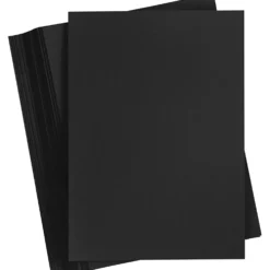 Kartong, A5, ark 148x210 mm, 200 g, svart, 100 ark/ 1 förp.