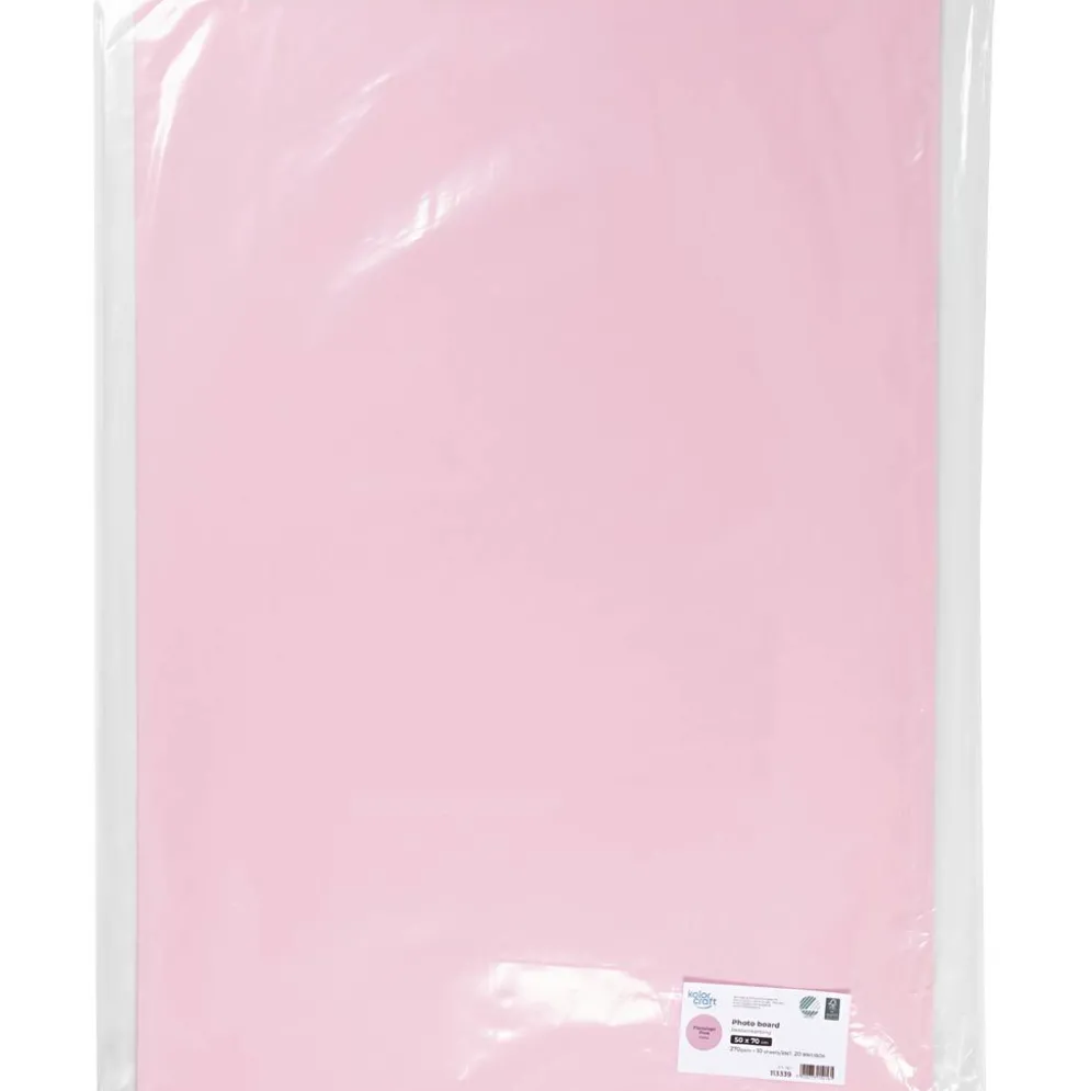 Kartong, ark 50x70 cm, 270 g, rosa, 10 ark/ 1 förp.