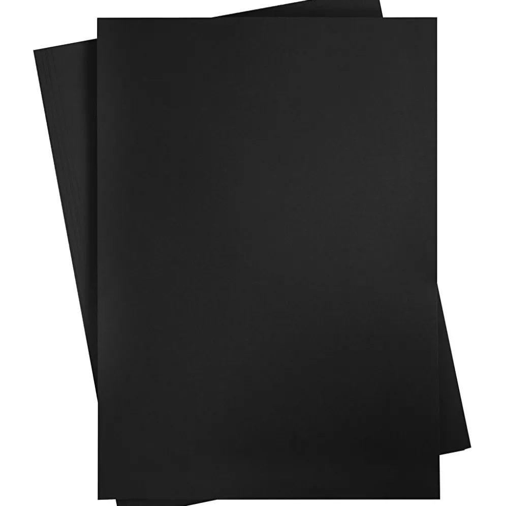 Kartong, ark 50x70 cm, 270 g, svart, 10 ark/ 1 förp.