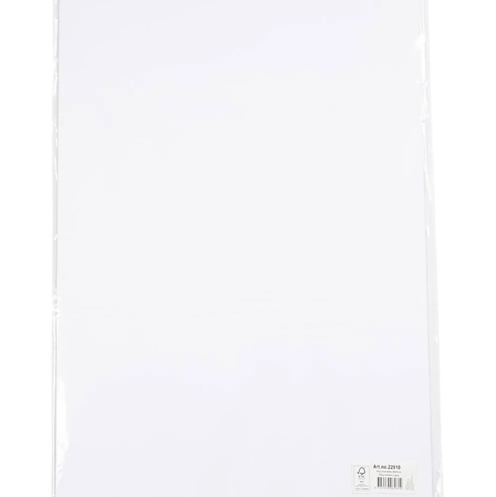 Kartong, ark 50x70 cm, 270 g, vit, 10 ark/ 1 förp.