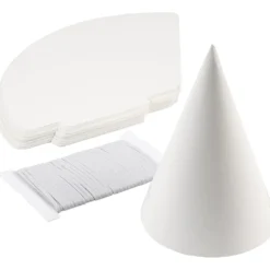 Kartongstrut, H: 23 cm, Dia. 16,5 cm, 230 g, vit, 50 st./ 1 förp.