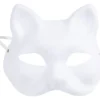 Kattmask, H: 17,5 cm, B: 18,5, vit, 1 st.