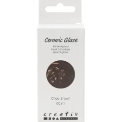 Keramikglasyr, 984-1101 °C, täckande, chocolate brown, 60 ml/ 1 burk