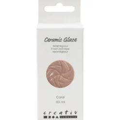 Keramikglasyr, 984-1101 °C, täckande, coral, 60 ml/ 1 burk