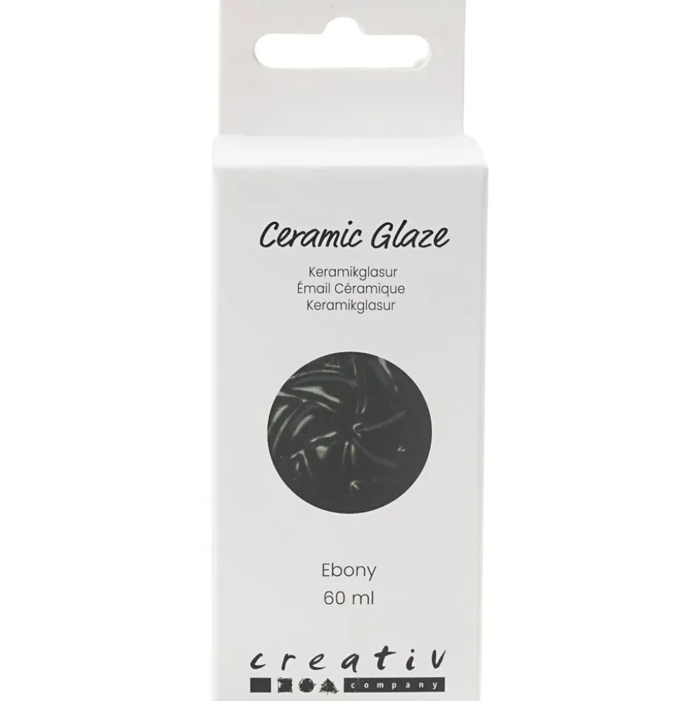 Keramikglasyr, 984-1101 °C, täckande, ebony, 60 ml/ 1 burk