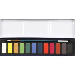 Kit med Vattenfärg, stl. 12x30 mm, colorful, 12 färg/ 1 förp.
