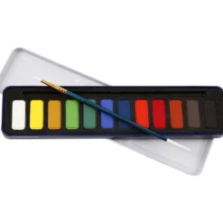 Kit med Vattenfärg, stl. 12x30 mm, colorful, 12 färg/ 1 förp.