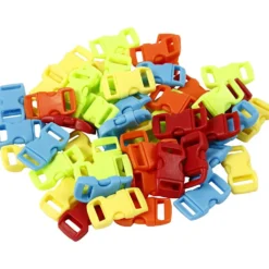 Klicklås, L: 29 mm, B: 15 mm, Hålstl. 3x11 mm, mixade färger, 100 st./ 1 förp.