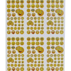 Klistermärken, Smileys, ark 20x25 cm, 5 ark/ 1 förp.