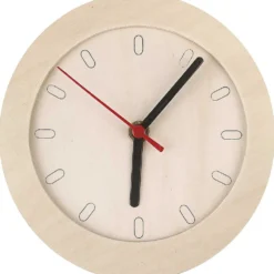 Klocka med träram, Dia. 15 cm, 1 st.