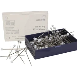Knappnålar, vit, 10 g, 100 st./ 1 förp.