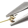 Knuttäckare med ögla, L: 8 mm, Dia. 3 mm, förgylld, 20 st./ 1 förp.
