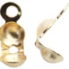 Knuttäckare med ögla, L: 8 mm, Dia. 3 mm, guldfärgad, 100 st./ 1 förp.