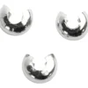 Knuttäckare till elastik, Dia. 5 mm, försilvrad, 50 st./ 1 förp.