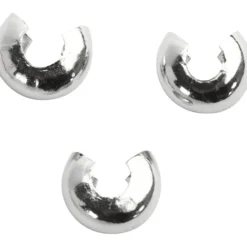 Knuttäckare till elastik, Dia. 5 mm, försilvrad, 50 st./ 1 förp.