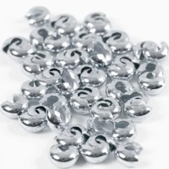 Knuttäckare till elastik, Dia. 5 mm, försilvrad, 500 st./ 1 förp.
