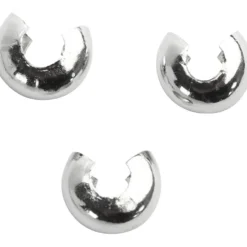 Knuttäckare till elastik, Dia. 5 mm, försilvrad, 500 st./ 1 förp.