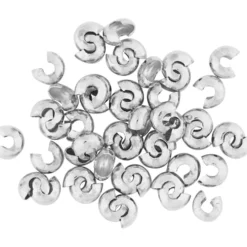 Knuttäckare till elastik, Dia. 5 mm, försilvrad, 500 st./ 1 förp.
