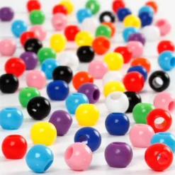 Kongopärlor, Dia. 6 mm, Hålstl. 3 mm, ca. 600 st., 75 g, 125 ml/ 1 förp.
