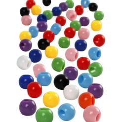 Kongopärlor, Dia. 8 mm, Hålstl. 4 mm, ca. 2280 st., mixade färger, 415 g, 700 ml/ 1 burk