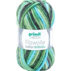Kraftigt ullgarn, grönolja, 50 g/ 1 nystan