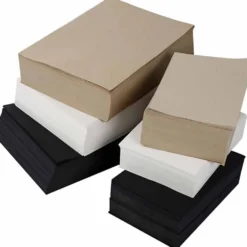 Kraftpapper, A3,A4, 100+135 g, svart, grå, ädel, vit, 6000 mix. ark/ 1 förp.