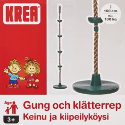 KREA gunga och klätterrep, stl. 160 cm, 1 st.