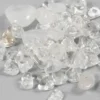 Kristallpärlor, Klar kvarts, Dia. 7-12 mm, Hålstl. 1 mm, transparenta färger, 63 st./ 1 förp.
