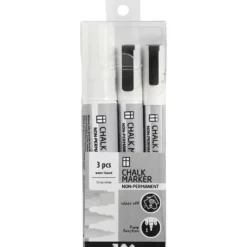 Krittuschpennor, spets 3+6+15 mm, vit, 3 st./ 1 förp.