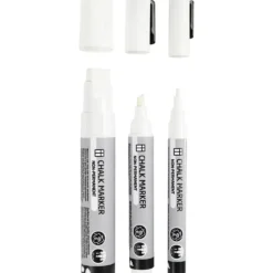 Krittuschpennor, spets 3+6+15 mm, vit, 3 st./ 1 förp.